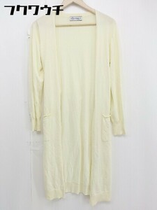 ◇ B MING LIFE STORE by BEAMS 薄手 長袖 ロング カーディガン イエロー レディース