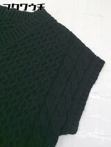 ◇ PATTERN TORSO パターントルソ antiqua Vネック　スリット 五分袖 ニット セーター サイズF ブラック レディース_画像4