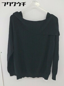 ◇　●美品●　◎ MEW'S REFINED CLOTHES タグ付き　オフショル 長袖 ニット セーター サイズM ブラック レディース
