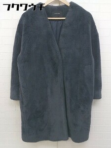 # JEANASIS Jeanasis fake fur long sleeve coat size F navy lady's 