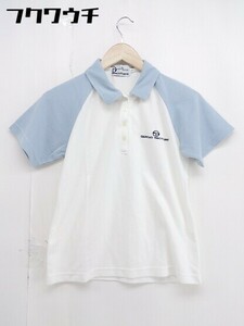 ◇ ◎ SERGIO TACCHINI セルジオタッキーニ 半袖 ポロシャツ サイズ L ホワイト ブルー レディース