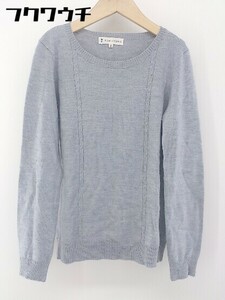 * KUMIKYOKU Kumikyoku long sleeve knitted sweater size 2 gray series lady's 