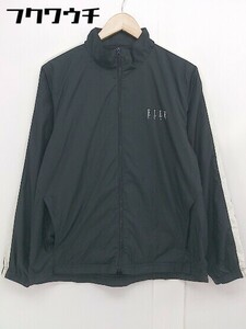 * ELLE GOLF L Golf embroidery Logo Zip up jacket size 11 black lady's 