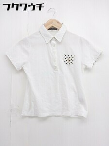 ◇ efficace エフィカス 半袖 ポロシャツ サイズ1 ホワイト レディース