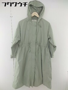 ◇ chocol raffine robe ショコラフィネローブ ジップアップ フード コート サイズF カーキ レディース