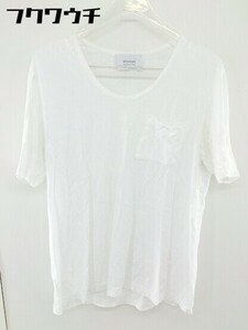 ◇ STUDIOUS ステュディオス 胸ポケット 半袖 Tシャツ カットソー サイズ2 ホワイト レディース