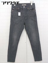 ◇ Levi's リーバイス カットオフ ボタンフライ ジーンズ デニム パンツ サイズ26 ブラック系 レディース_画像1