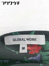 ◇ ◎ GLOBAL WORK グローバルワーク 花柄 ロング 七分袖 カーディガン サイズ M ブラック マルチ レディース_画像4