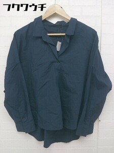 ◇ URBAN RESEARCH ROSSO ロッソ 長袖 スキッパー シャツ サイズF ネイビー レディース