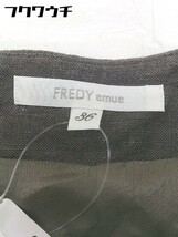 ◇ fredy emue フレディ エミュ リネン混 バックジップ ノースリーブ ミニ ワンピース サイズ36 グレー系 レディース_画像4