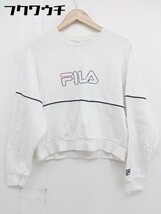 ◇ FILA フィラ 長袖 スウェット トレーナー サイズM ホワイト レディース_画像1