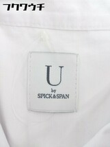 ◇ U by SPICK&SPAN ユーバイスピックアンドスパン 長袖 ミニ シャツ ワンピース サイズF ホワイト レディース_画像4