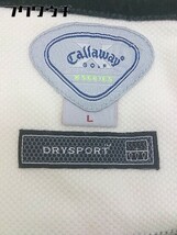 ◇ Callaway Golf キャロウェイゴルフ ハーフジップ 長袖 ラガーシャツ サイズL ブラック系 レディース_画像4