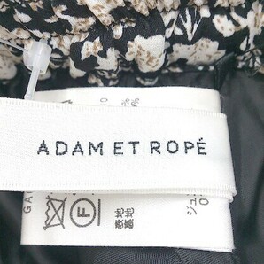 ◇ ADAM ET ROPE アダムエロペ 総柄 ロング プリーツ スカート サイズF ブラック系 レディースの画像5