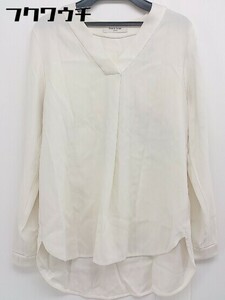 ◇ Demi-Luxe BEAMS デミルクス ビームス プルオーバー 長袖 ブラウス カットソー サイズ38 アイボリー系 レディース