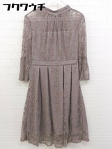 ◇ ●未使用● ◎ RUIRUE BOUTIQUE タグ付 定価1.2万円 長袖 膝下丈 ワンピース サイズS ボルドー系 レディース_画像2