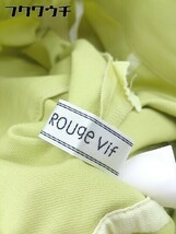 ◇　◎ Rouge vif サイドジップ　ウエストゴム　スリット 膝下丈 ナロー スカート サイズ38 イエロー レディース_画像4