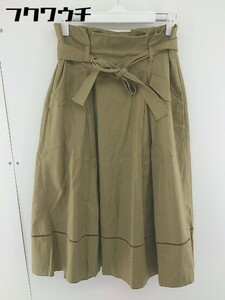 ◇ ◎ Loungedress ラウンジドレス ロング フレア スカート サイズF カーキ レディース