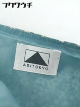 ◇ ABITOKYO アビトーキョー 総柄 半袖 ロング カシュクール ワンピース サイズ0 ブルー ベージュ レディース_画像4