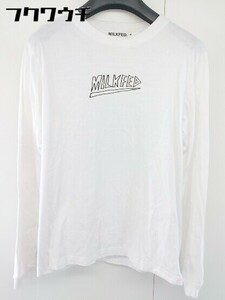 ◇ MILKFED. ミルクフェド ロゴ プリント 長袖 Tシャツ カットソー サイズS ホワイト レディース