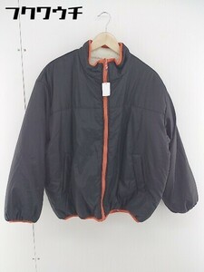 ■ w closet ダブルクローゼット リバーシブル ジップアップ ボア ジャケット サイズF ブラック レディース