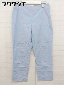 ◇ Brooks Brothers ブルックス ブラザーズ フラミンゴ 刺繍 パンツ サイズ9 ブルー系 レディース