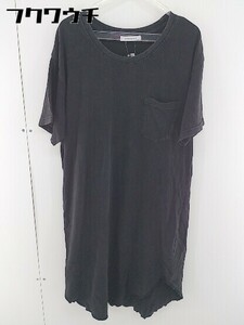 * CIAOPANIC Ciaopanic . pocket short sleeves knees under height One-piece size F black lady's 