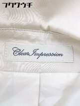 ◇ ◎ CLEAR IMPRESSION クリアインプレッション ウエストベルト付き 半袖 膝丈 ワンピース サイズ2 ベージュ レディース_画像4