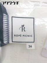 ◇ ROPE PICNIC ロペピクニック 花柄 七分袖 膝下丈 ワンピース サイズ36 ネイビー マルチ レディース_画像5