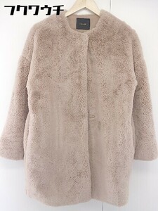 # titivatetiti Bait fake fur long sleeve no color coat size M pink beige lady's 