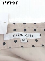 ◇ prideglide プライドグライド ドット 水玉 フレンチスリーブ 膝丈 ワンピース サイズ36 ホワイトピンク系 レディース_画像4