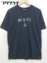 ◇ BEAUTY & YOUTH ビューティアンドユース UNITED ARROWS 半袖 Tシャツ カットソー サイズL ネイビー レディース_画像2