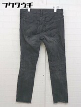 ◇ 23区 DENIM ニジュウサンク デニム カットオフ ストレート デニム スキニー パンツ サイズ40 ダークグレー レディース_画像3