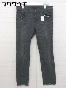 ◇ 23区 DENIM ニジュウサンク デニム カットオフ ストレート デニム スキニー パンツ サイズ40 ダークグレー レディース