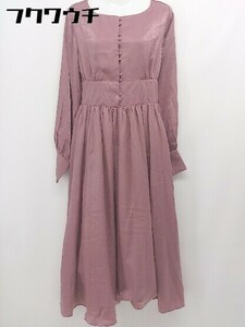 ◇ LEBECCA boutique レベッカ ブティック 長袖 ロング ワンピース サイズF ピンク レディース