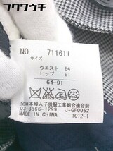 ◇ ORIHICA 千鳥格子 バックジップ　 膝丈 シングル 1B スカート スーツ サイズ7R グレー ブラック レディース_画像5