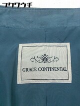 ◇ GRACE CONTINENTAL グレースコンチネンタル ヤギ革 長袖 レザー ジャケット サイズ 36 ブルー レディース_画像4