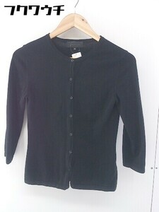 * UNTITLED Untitled cotton knitted . minute sleeve cardigan size 2 black lady's 