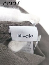 ◇　◎ titivate ティティベイト タグ付き　　バックジップ 七分袖 ロング ワンピース サイズM ブラウン系 レディース_画像4