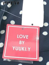 ◇ ◎ ●美品● PEACH JOHN LOVE by YUUKI.Y タグ付き 総柄 半袖 ミニ ワンピース サイズS ネイビー ホワイト系 レディース_画像5