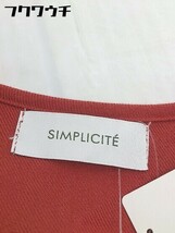 ◇ Simplicite シンプリシテェ 長袖 ロング ワンピース レッド レディース_画像4