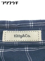 ◇ ◎ titty&Co. ティティー&コー ベルト付 チェック ノースリーブ ミニ ワンピース サイズS ネイビー レディース_画像4