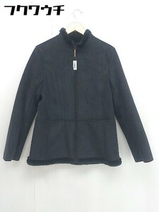 ■ SONIA RYKIE ソニア リキエル 裏地 ボア ジップアップ 長袖 コート サイズ 40 ブラック レディース