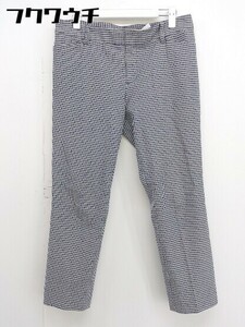 * MICHEL KLEIN Michel Klein check center Press pants size 40 navy series lady's 