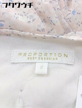 ◇ PROPORTION BODY DRESSING プロポーションボディドレッシング 花柄 半袖 ミニ ワンピース サイズ2 ピンク系 レディース_画像4