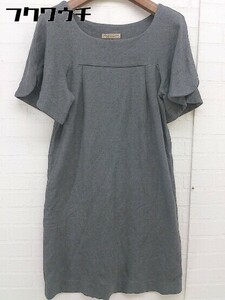 ◇ PROPORTION BODY DRESSING プロポーションボディドレッシング 半袖 ミニ ワンピース サイズ3 ダークグレー レディース