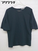 ◇ 23区 ニジュウサンク 半袖 Tシャツ カットソー サイズ38 ネイビー レディース_画像1