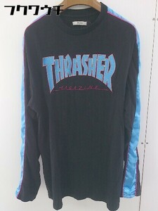 ◇ jouetie × THRASHER コラボ 長袖 ロンＴ カットソー サイズM ブラック ライトブルー ピンク系 レディース