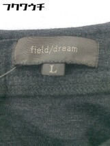 ◇ field/dream フィールドドリーム バックジップ 七分袖 膝丈 ワンピース サイズL グレー レディース_画像4