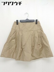 * BEATING HEART Be ting Heart Italy made Mini flair skirt size 1 beige group lady's 